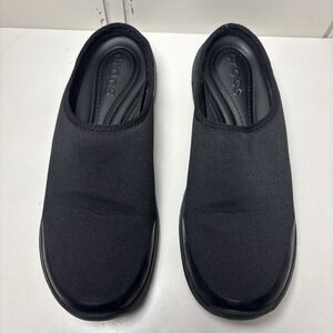 Crocs‎ Duet Busy Day Black Slip On Sock Mules Fitted Comfort Shoes Size 6